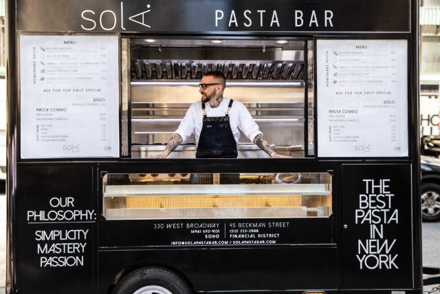Solo Pasta Bar's first food cart